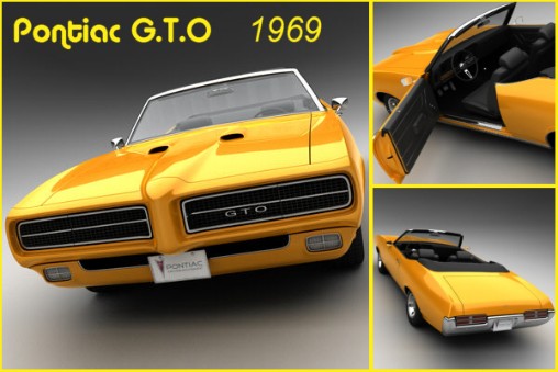 1969 Pontiac GTO Convertible 3D Model